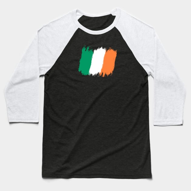 IRISH FLAG COLORS Baseball T-Shirt by PsychoDynamics